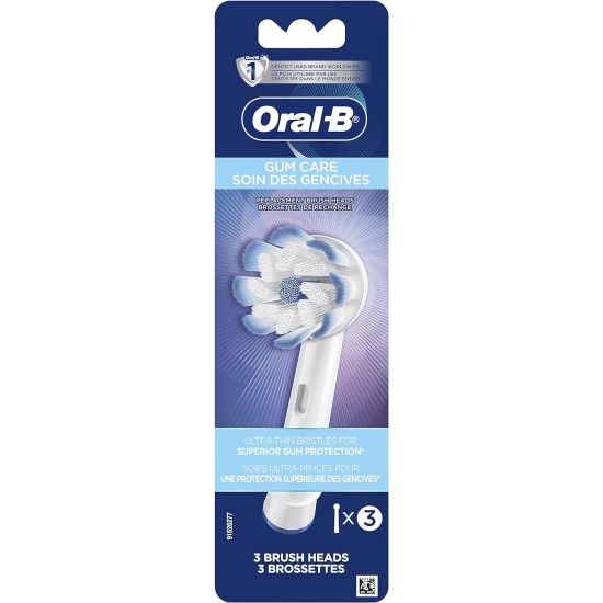 Oral B Gumcare Sensitive Toothbrush Heads 3`s